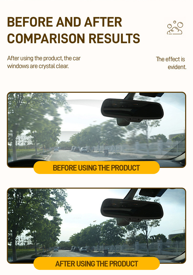 Glass Oil Film Cleaning Paste, Oil Film Remover, Powerful Oil Stain Remover for Front Windshield and Car Windows, Car Cleaning Supplies