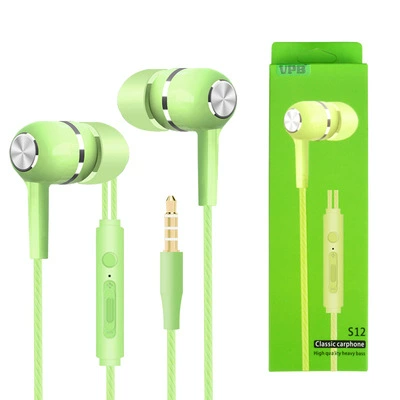 Wired earphones (VPB) S12, deep bass, inline control with microphone