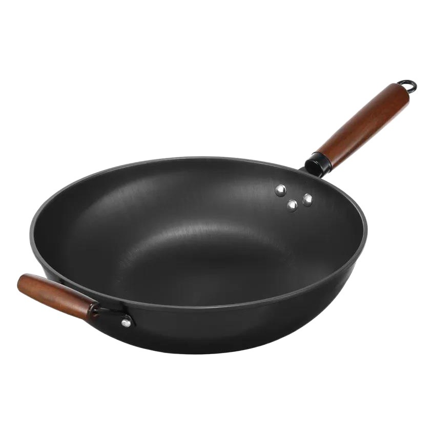 Envío gratuito Cocina de Inducción olla especial cóncava estufa comercial sartén antiadherente de Acero inoxidable plano redondo inferior hierro WOK