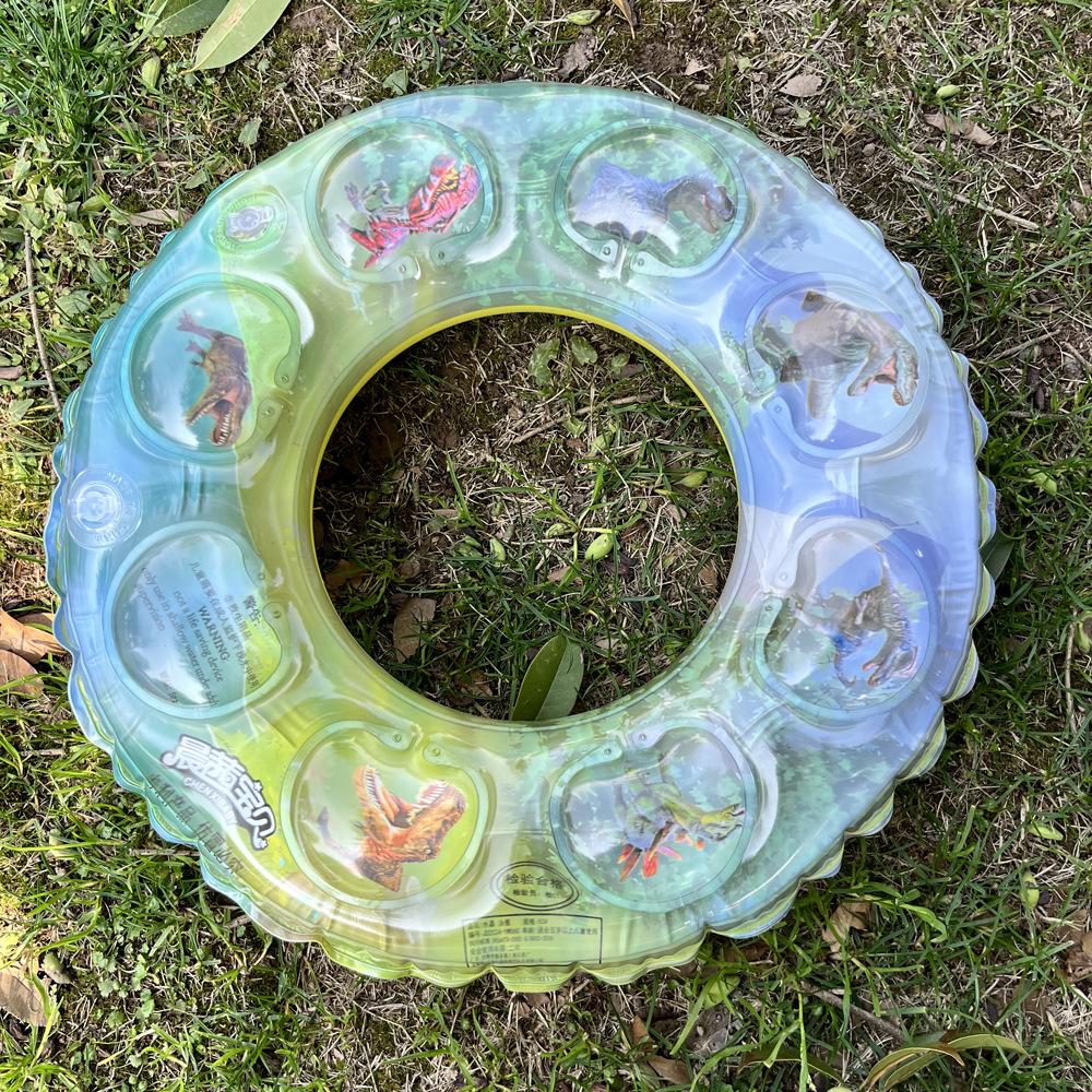Anillo de natación para niños Anillo de natación de cristal de doble capa Dibujos animados engrosados Axilas para niños Anillo salvavidas Juguetes de agua Suministros de agua