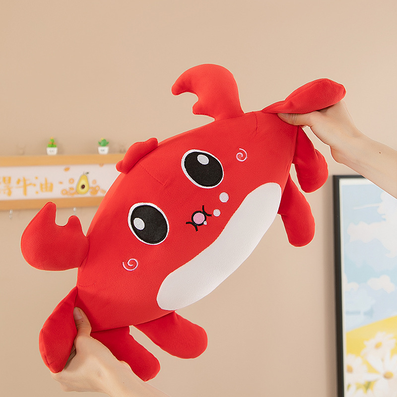 クリエイティブな新しいかわいいカニぬいぐるみ毛ガニ人形布女の子人形ベッド睡眠枕|undefined