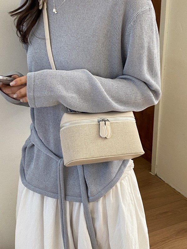 2026 cross-border nuevo retro bolso de mano casual alta textura de color contrastante empalme de moda versátil bolso de mochila