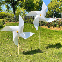 四叶白色风车户外插地景区农庄山庄布置装饰广告楼盘节庆手拿礼品