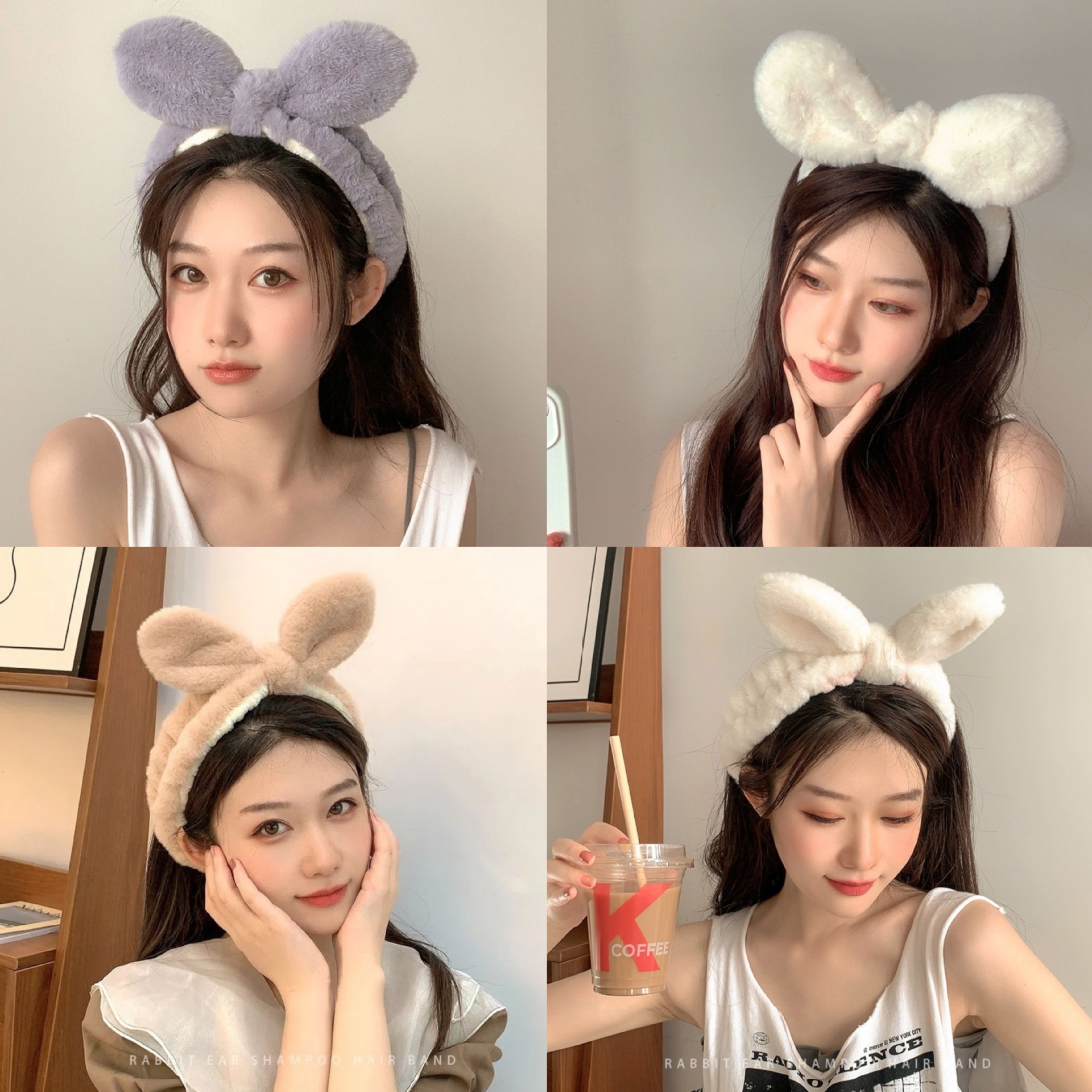 Cute cartoon solid color hairgrip with bow