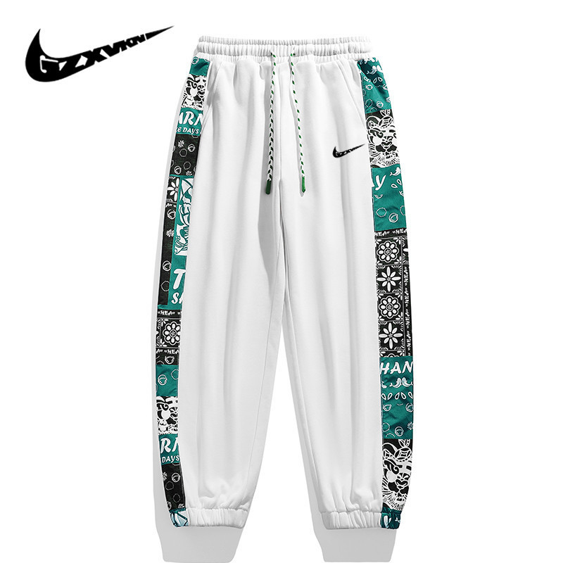 Men's Clothing 2025 Spring & Fall New Sports Casual Pants Men's Nine-Point Pants Loose Leg-Tie Couple Student Sweatpants Women