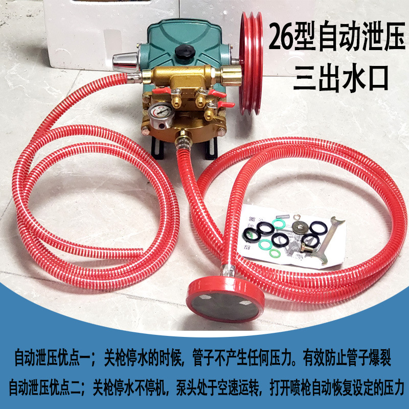 Bomba de émbolo de alta presión tipo 26/60, rociador de cabezal de bomba de agua, lavado de autos agrícola, rociador de bomba de cerámica, rociador