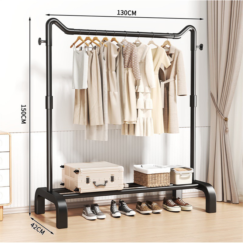 Percha de secado de ropa de piso dormitorio doméstico cuelga ropa plegable simple dormitorio interior móvil estante de sombrero de ropa fresca