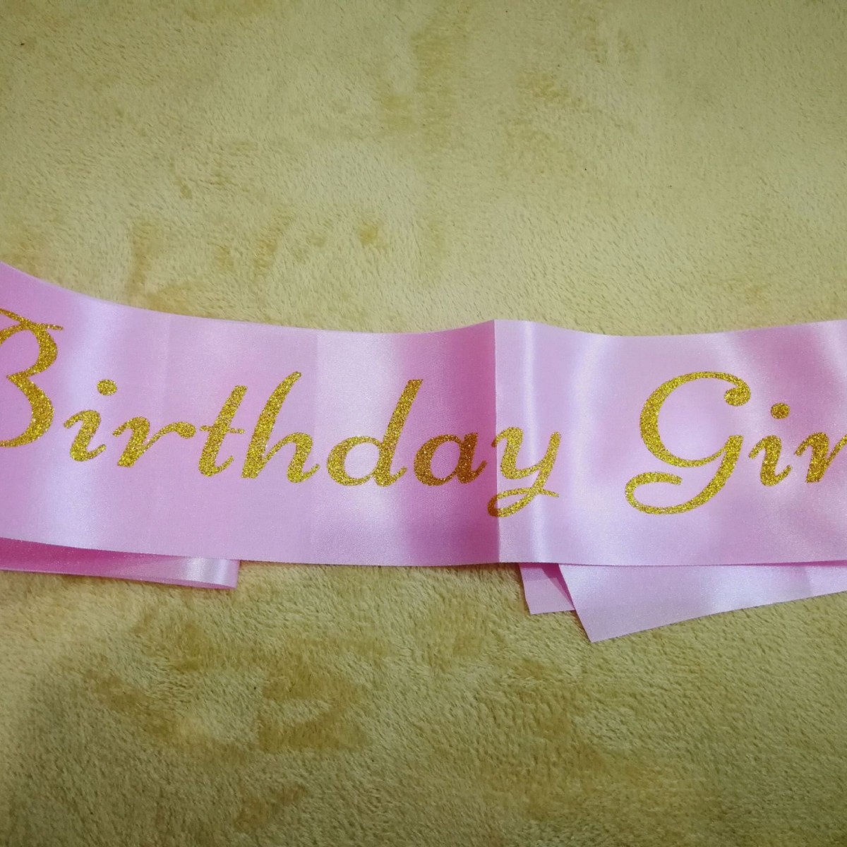 Nuevo estilo transfronterizo fiesta de cumpleaños niña decoración etiqueta correa de hombro de encaje rosa birthday giril