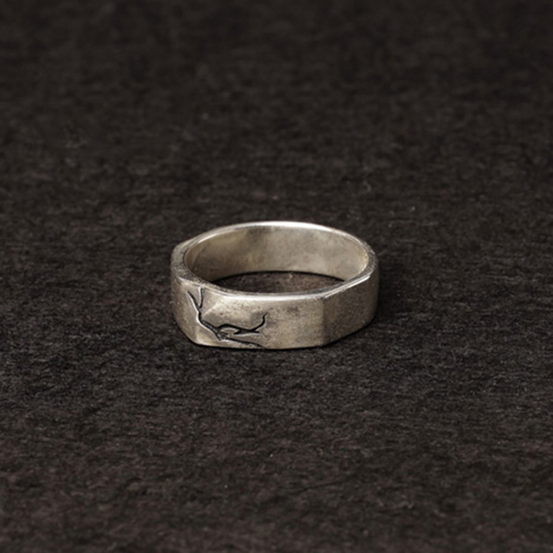 Original Design New Style Crack Ring Women's Handmade Ring Men's Simple Niche Fashion Trendy Cool Couple's Birthday Gift