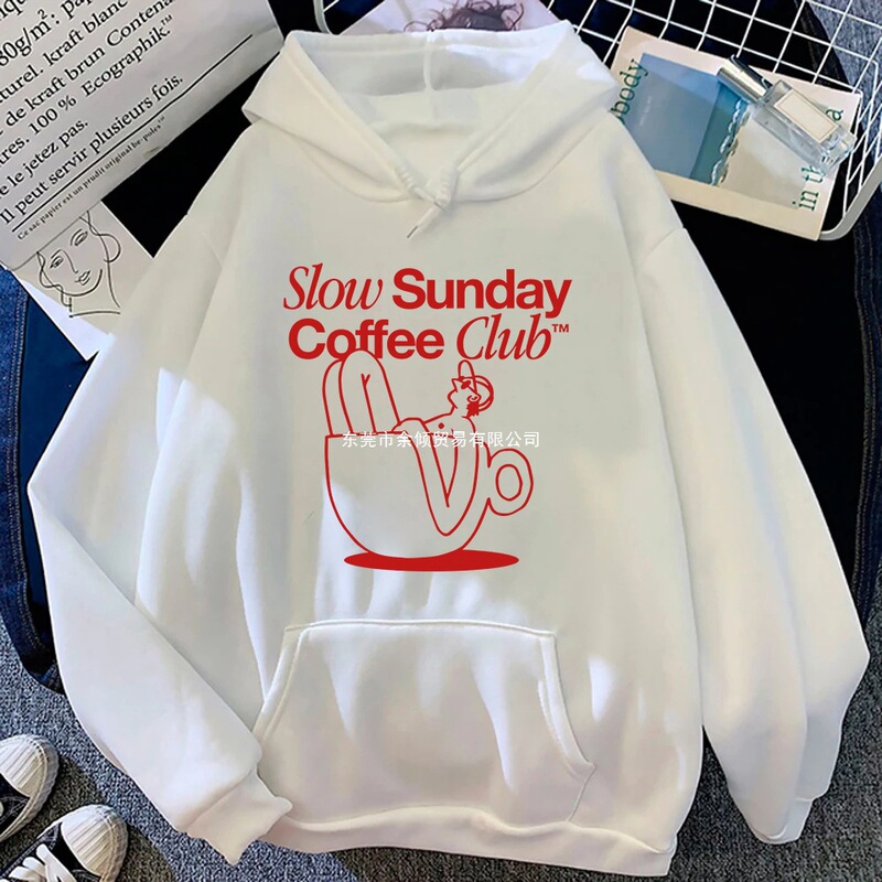 Slow Sunday Coffee Club Men's Sweatshirt Harajuku Fun Sweatshirt Retro Men's Casual Sportswear Slow Sunday Coffee Club Men's Sweatshirt Harajuku Fun Sweatshirt Retro Men's Casual Sportswear
