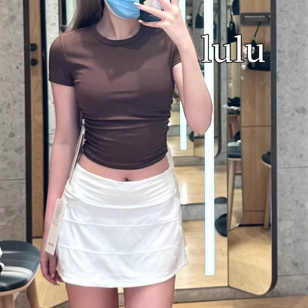 Luluzgly Cross-Border Tennis Skirt Sports Yoga Short Skirt Women's Summer Quick-Drying Anti-Exposure Fitness Golf Short Skirt