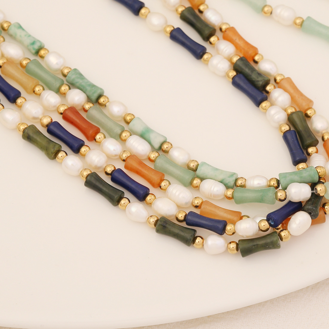 Original Design Leaf Mother pearl shellfish Plating Necklace 1 Piece