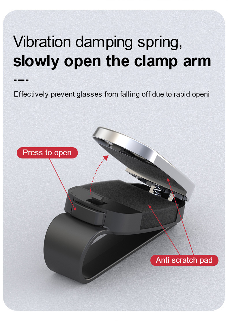 Cross-Border Multifunctional Car Glasses Clip Car Glasses Holder Car Sun Visor Storage Box Car Sunglasses Clip Card Holder