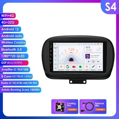 DVD Navigation Fiat 500X Android car - 432g-wifi4glteversion-7862carplayocta-core-9inch-suitable-for-14-20-fiat-500x