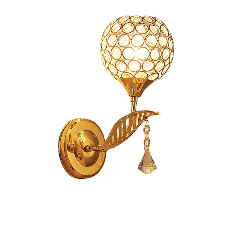 Moderno simple creativo acogedor dormitorio lámpara de noche Venta caliente transfronteriza suministro lámpara de pared pasillo balcón lámpara de pared de cristal