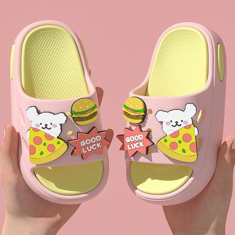 Мультяшные милые детские холодные тапочки летние мальчики и девочки дома
