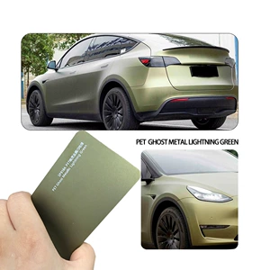 Axxpel Avtomobil PET Rəng Dəyişən Film, Bədən Qoruma Filmi, Ghost Metallic Lightning Green