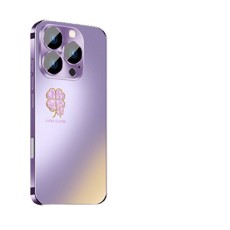四つ葉のクローバーはアップル16の携帯ケースの新型iPhone115梅子色AGフロスト14レンズ膜13潮を適用します。|undefined