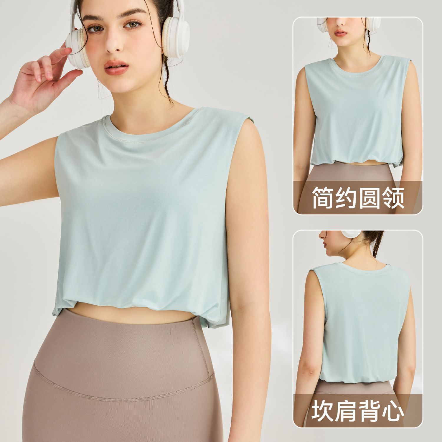 Chaleco deportivo con tacto suave para primavera y verano, blusa sin mangas con cuello redondo, ropa de running de secado rápido para mujer, top holgado para yoga, ropa exterior