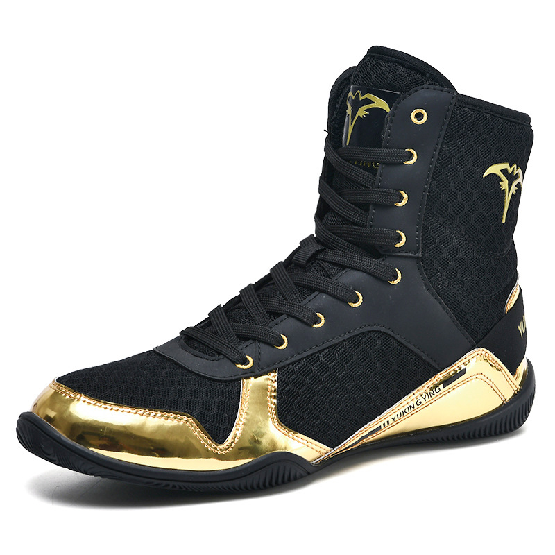 High-Top Wrestling Shoes Boxing Indoor Competition Training Shoes Wrestling Shoes Fighting Casual Breathable for Men and Women