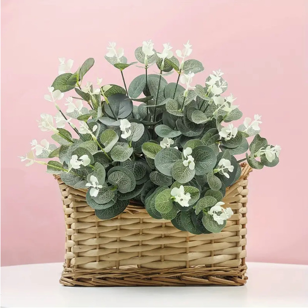 Simulated Eucalyptus Leaves for Holiday Celebrations, Wedding, Home Decoration, Cross-Border Artificial Flower Accessories, Flower Arrangement Accessories, Manufacturer Wholesale
