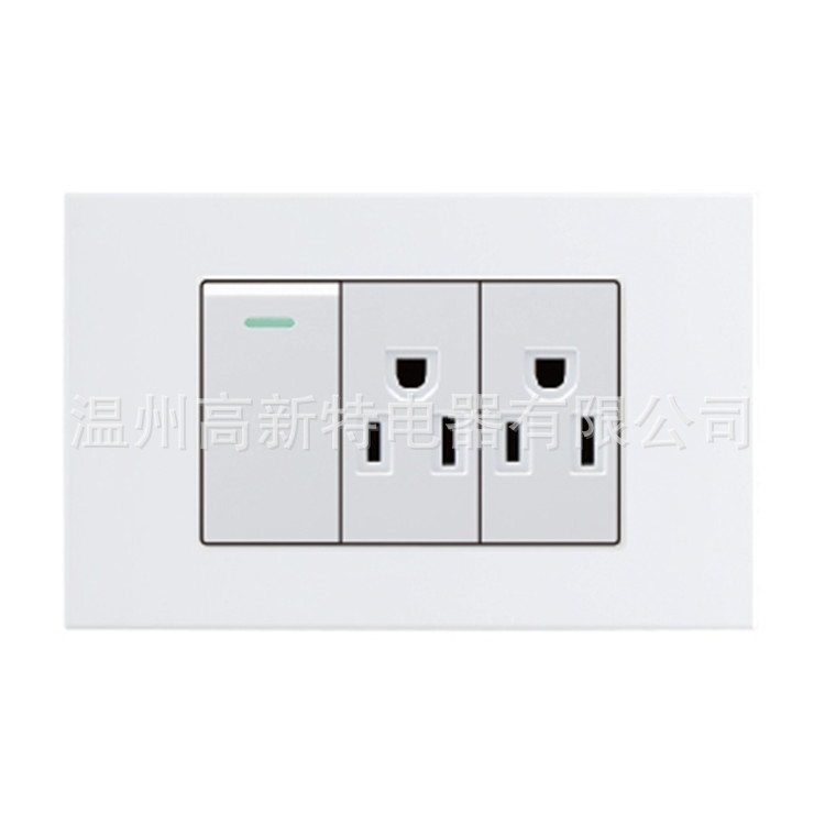 美式118系列-VB 小一位双控开关&小二位美式插座 墨西哥插座