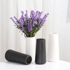 北歐現代陶瓷花瓶擺件黑白陶瓷h花器家居飾品工藝品擺件刻字logo