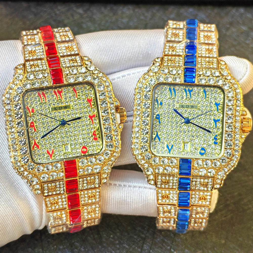Luxury Watches Live Broadcast Popular Watches Hip-Hop Watches Fashion Full Diamond Quartz Men's Watches Diamond Watches