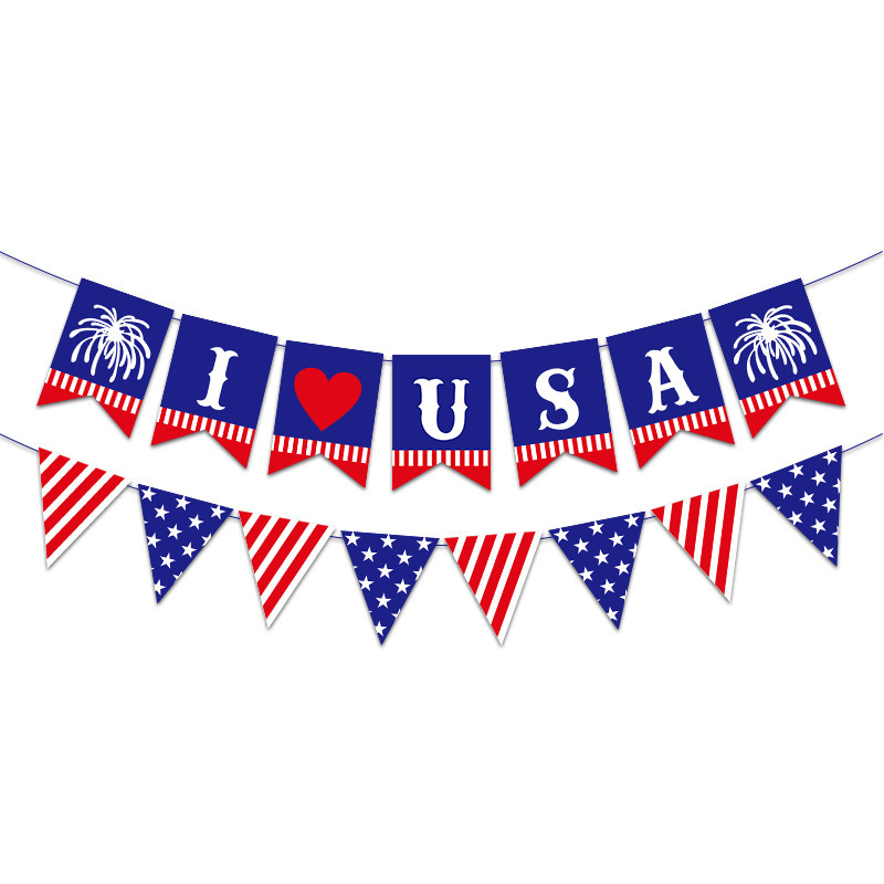 Nuevo estilo transfronterizo de la fiesta del Día de la Independencia de EE. UU. Decoración de la bandera colgante en espiral juego 4th of July decoración