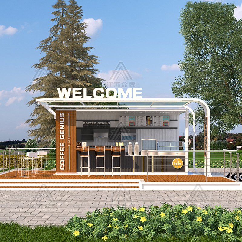 Contenedor casa móvil calle comercial al aire libre celebridad de Internet tienda de contenedores tienda de té con leche tienda de alimentos y bebidas supermercado