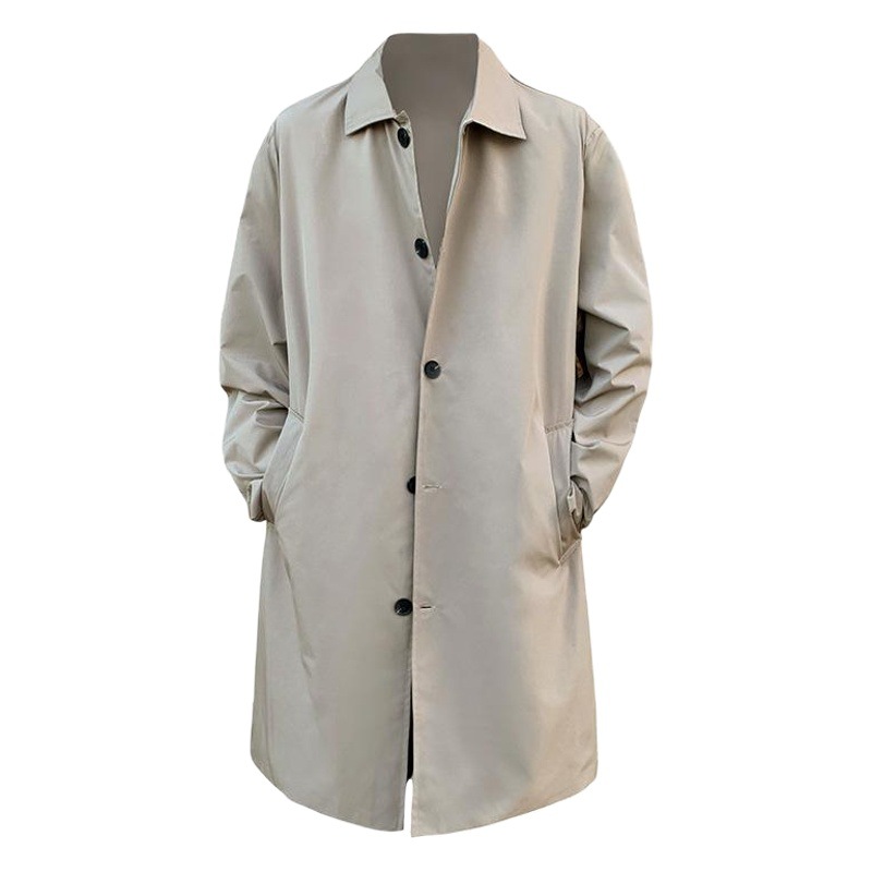 Primavera y otoño ins marca de moda de longitud media rompevientos de los hombres de estilo coreano de moda suelta juventud todo partido chaqueta casual chaqueta