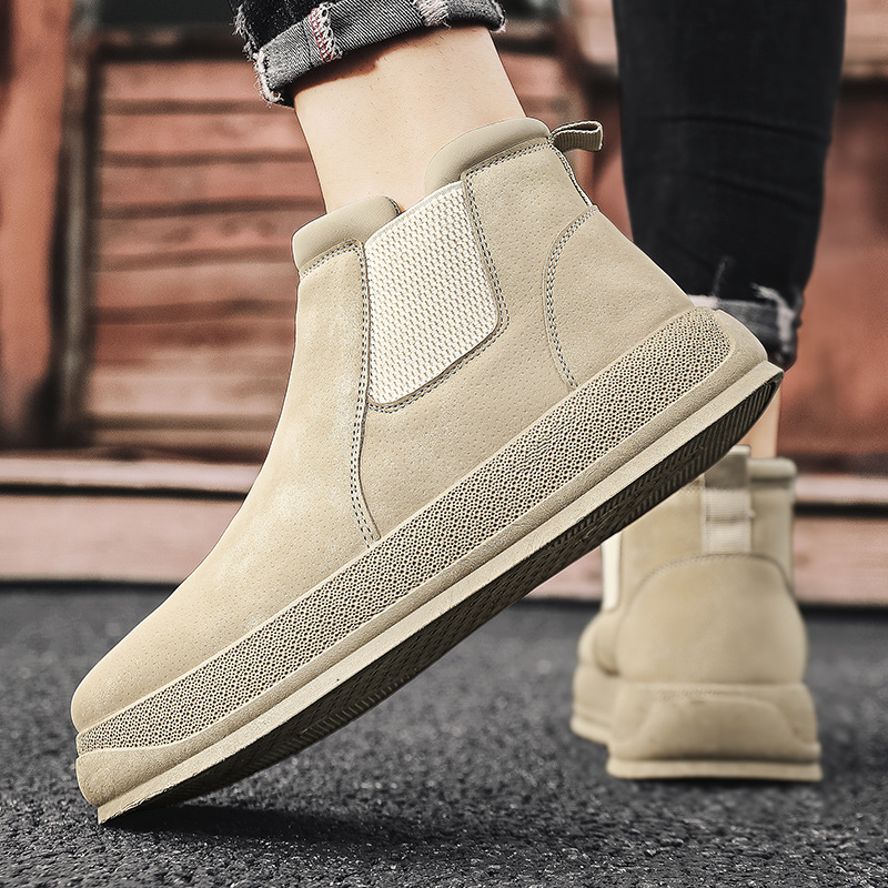 2024 otoño y invierno en vivo para ayudar a los zapatos de panel de cuero de veludón al aire libre botas Martin botas de trabajo de hombre botas de locomotora retro