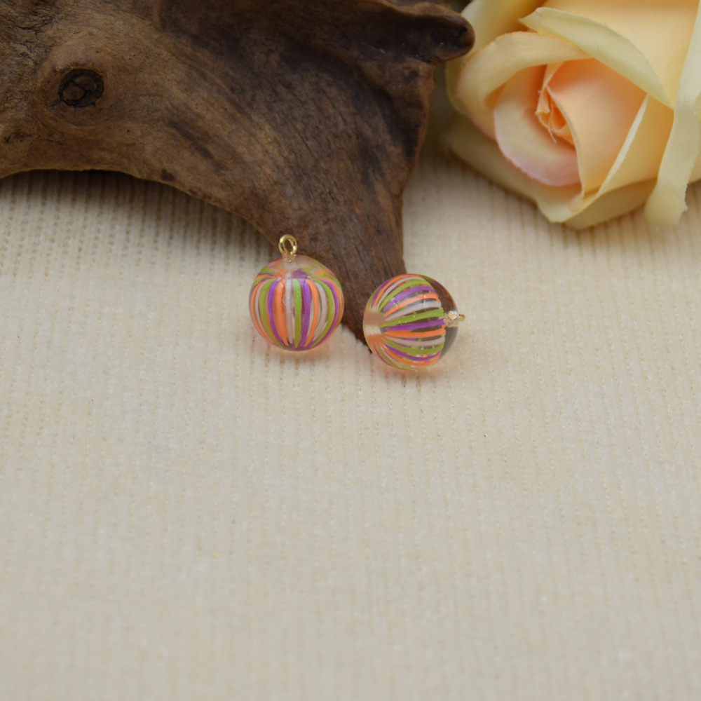 富光樹脂夏ins風日系糖球ペンダント装飾イヤリングペンダントdiy手作りキーホルダー部品