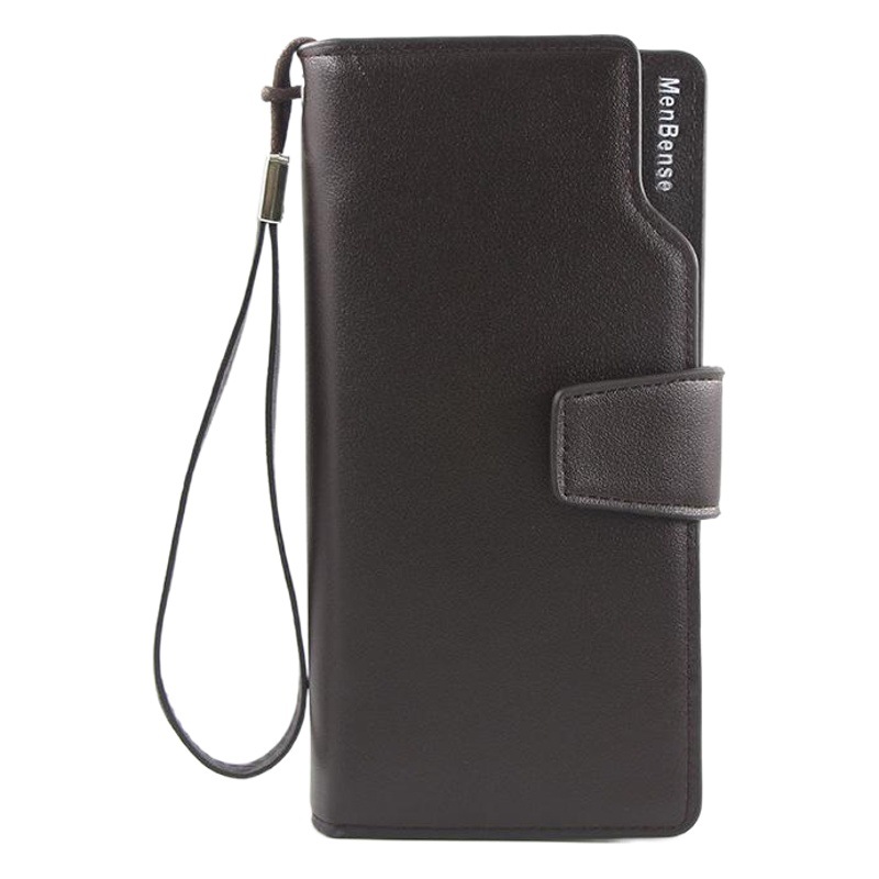 MenBense hombres Cartera de negocios de moda simple embrague de cuero de LA PU de gran capacidad cartera suministro directo de fábrica