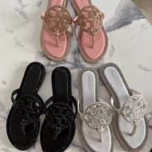 2025夏季欧美跨境TBslippers人字拖镶水钻女鞋女士拖鞋沙滩休闲鞋
