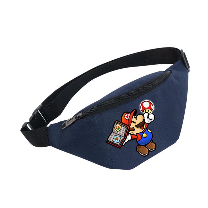 Juego Mario Super Mary bolso de la cintura de los hombres y las mujeres deportes Satchel bolso del teléfono móvil multifuncional bolso de la cintura de dibujos animados monedero