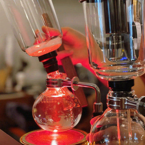 Commercial siphon pot household manual coffee machine siphon coffee pot heat-resistant glass coffee utensil set