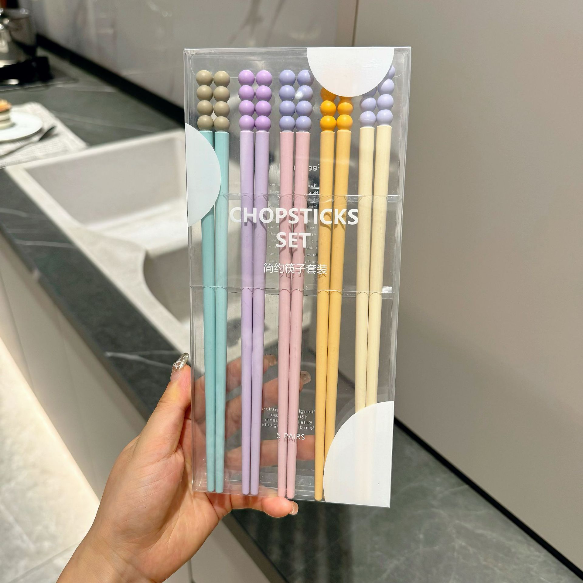 Cute Doudou Chopsticks, Antibacterial and Mildew-Proof Alloy Chopsticks, Dishwasher-Safe, High-Temperature-Resistant, Non-Slip Chopsticks, One Chopstick Per Person, Household Use