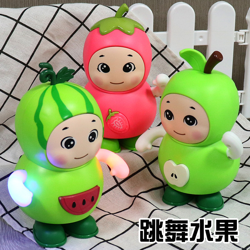 El mismo tipo de voz eléctrica puede cantar y bailar juguetes de frutas musicales luces oscilantes muñecas eléctricas decoraciones creativas