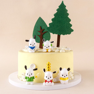 Plastic Light Ice Cream Pacha Dog Baking Cake Dessert Table Decoration Ornaments Toys Children's Day Birthday Cake