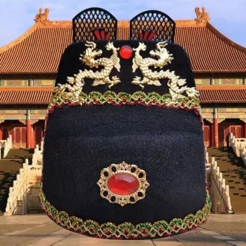 宮廷の頭は皇帝の帽子の皇后の帽子の古代の戯曲の帽子の官の帽子の竜の帽子の出演の帽子を飾ります。|undefined