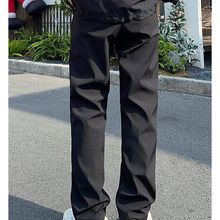 加长冲锋裤男秋冬防风运动速干直筒休闲裤子男款宽松加绒男裤港风