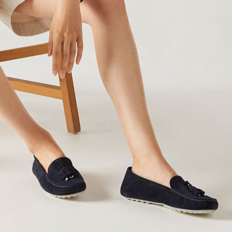 Pure Original Italian Women's LP Loafers Slip-On High-End Commuting Daily Casual Versatile Moccasins Single Shoes_vogvips.com