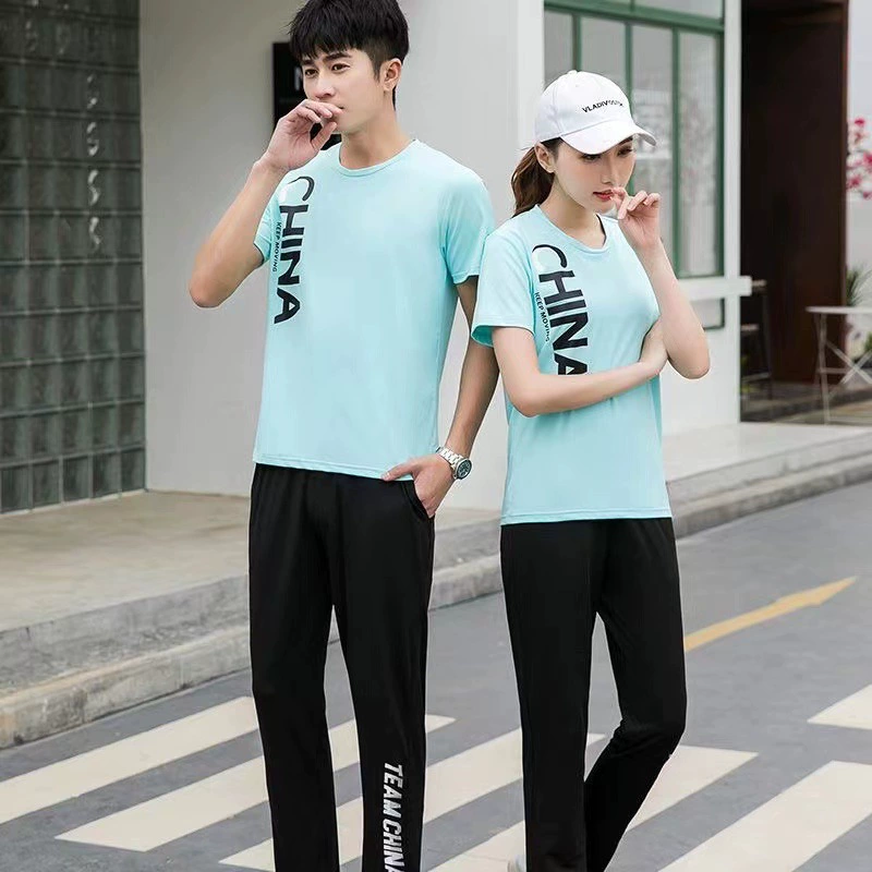 Пара быстросохнущая белая футболка для бега детская тхэквондо Китай тренер по боевым искусствам с коротким рукавом и круглым вырезом спортивный костюм женский