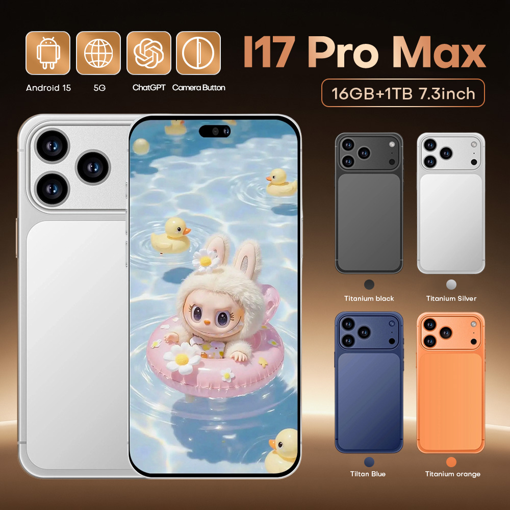 Cross-Border Ozone Aliexpress Hot Selling I17 Promax Android Smartphone 16+1Tb Mobile Phone Source Factory