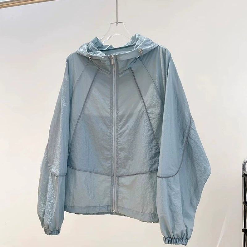 Куртка для защиты от солнца oversize, дышащая летняя кардиган-куртка с капюшоном