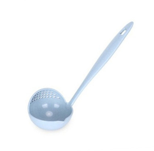 Soup spoon colander two-in-one long handle filter spoon plastic large spoon hot pot spoon wheat straw spoon plastic spoon