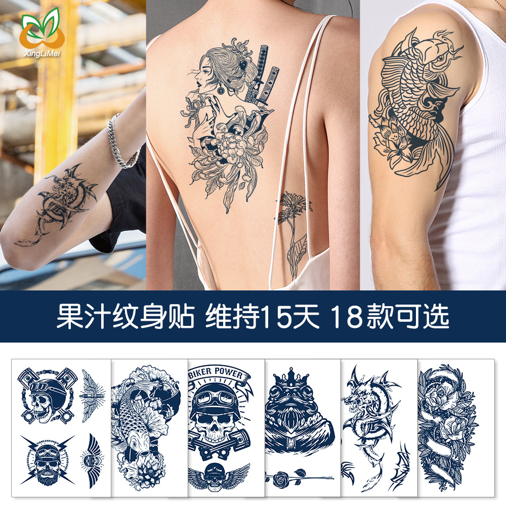 Herbal tattoo stickers waterproof sweat...