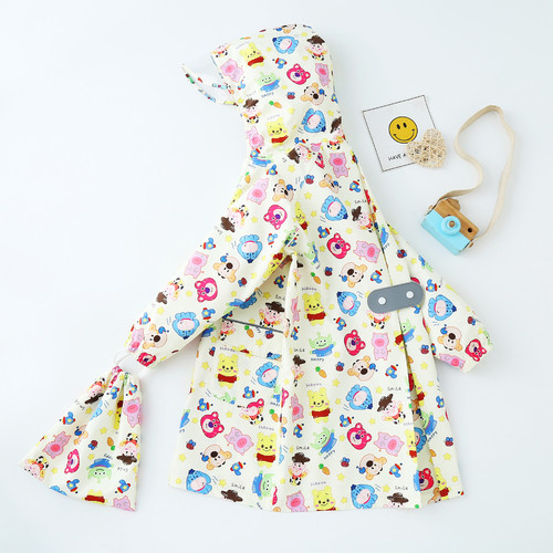 Cartoon Pokémon children's raincoat, waterproof long one-piece raincoat and poncho for boys and girls, baby and toddler with school bag