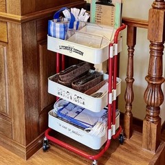 居家小推车置物架家用滑轮厨房卧室零食架客厅多功能储物收纳架批
